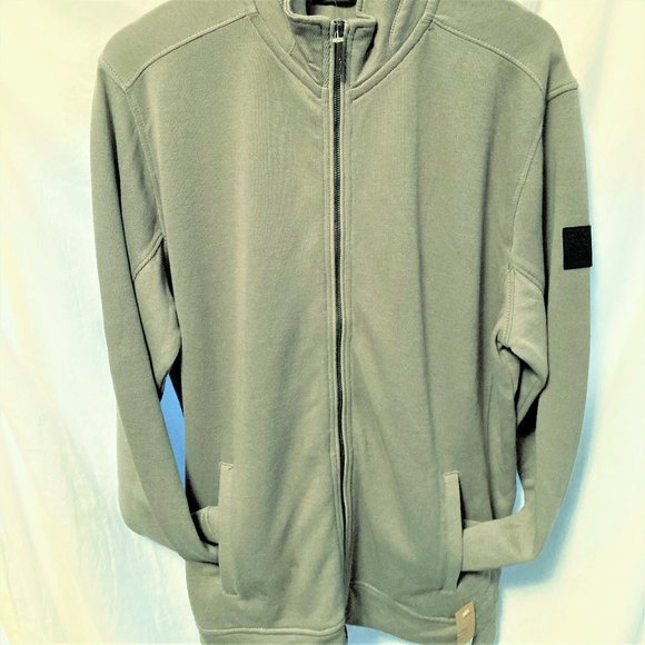 NWT Men Large sweater jacket DKNY Green Full Zip closure V434000S DISCOUNT SHIP! - Picture 1 of 5